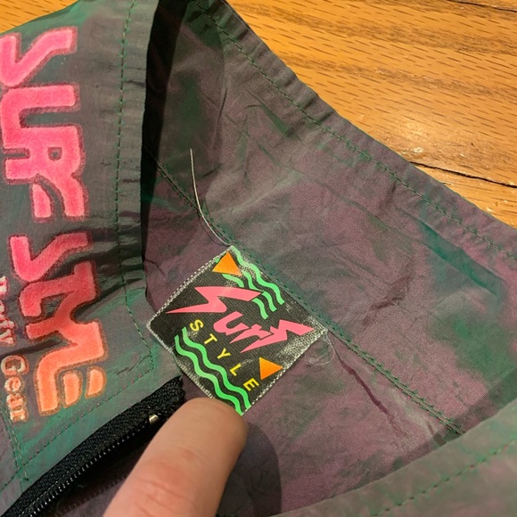 Vintage 90s Surf Style Pullover Windbreaker Jacket - Picture 5 of 8